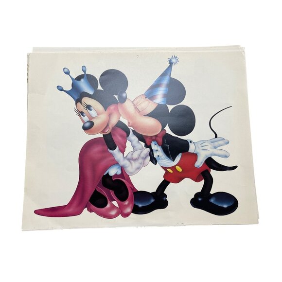 1986 Disney Channel Calendar Art Prints: Mickey Minnie Donald Daisy Goofy & Tink - Picture 2 of 14